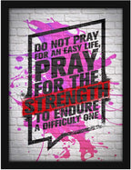 Poster Hub Do Not Pray For Splash Motivational Art Decor