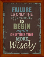 Poster Hub Failure Is Only The Opportunity Motivational Art Decor