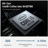 Beelink SEI Mini PC Intel 8th Gen 4 Cores i5 8279U 16GB DDR4 RAM 500GB NVMe SSD 4K Dual HDMI Mini Computer