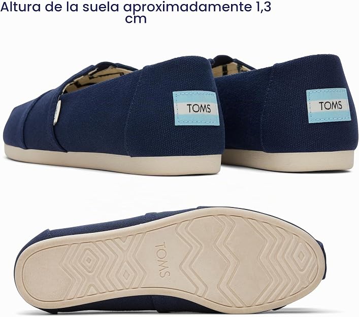 TOMS Women's Recycled Cotton Canvas Espadrille Flat Loafers