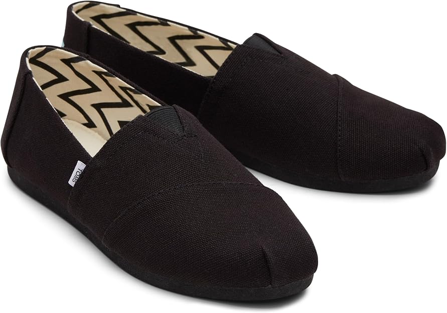 TOMS Women's Recycled Cotton Canvas Espadrille Flat Loafers