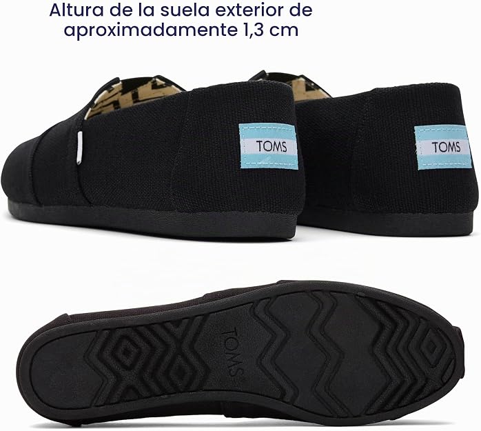 TOMS Women's Recycled Cotton Canvas Espadrille Flat Loafers