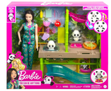 Barbie  Doll and Accessories, Panda Care and Rescue Playset with Vet Doll, 2 Pandas with Color-Change Transformation and 20+ Pieces
