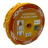 Yellow Plastic Chain Roll 6mm x 25m
