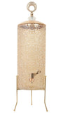 4L Gold Glass Water Dispenser Beverage Jar