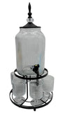 4L Clear Glass Water Dispenser with Black Stand