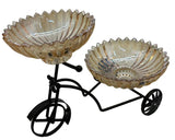 Serving Bowl Set 2 Piece Tricycle Design Stand