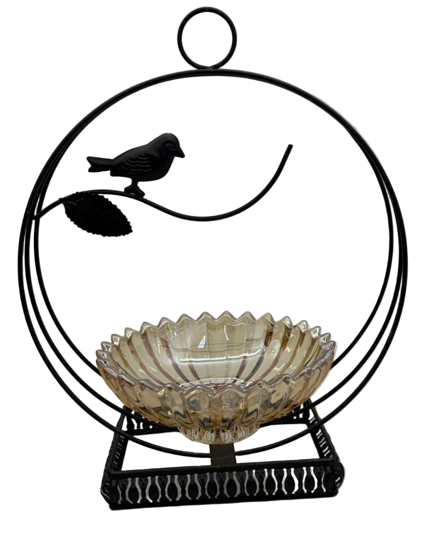 Serving Bowl on Bird Stand Decorative Centrepiece Main image
