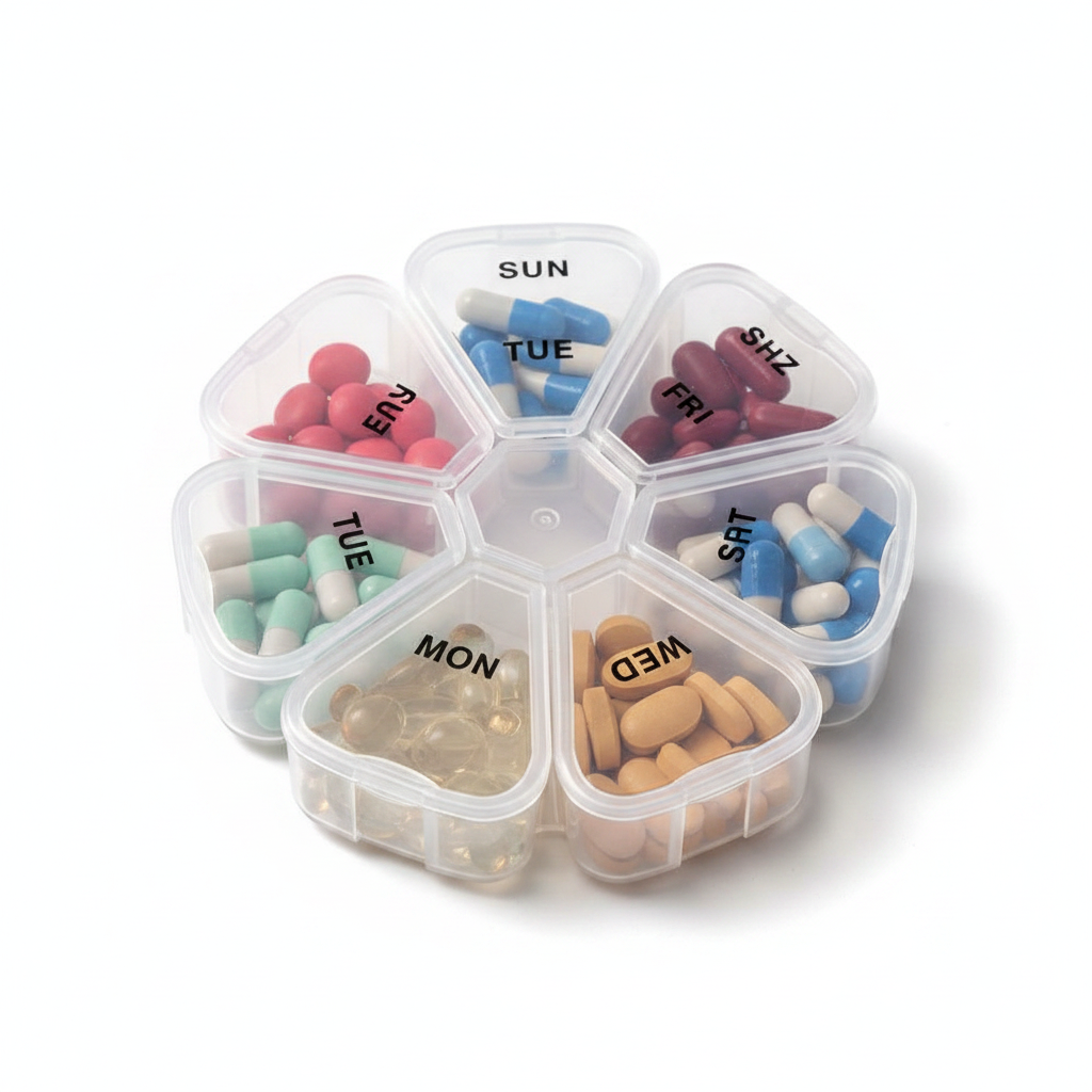 Flower-Shaped Pill Box