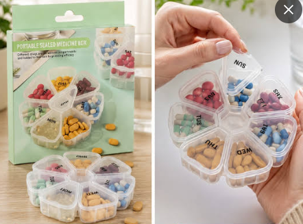 Flower-Shaped Pill Box Secondary image
