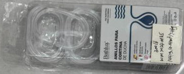 Bathlux 30016 Clear Plastic Shower Curtain Rings Secondary image