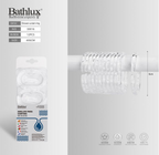 Bathlux 30016 Clear Plastic Shower Curtain Rings