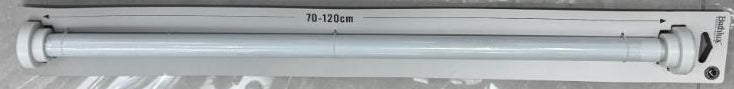 Bathlux 20335 White Adjustable Tension Shower Curtain Rod 70 To 120cm Secondary image