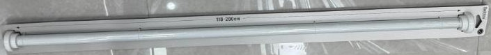 Bathlux 20336 White Extendable Shower Curtain Rod 110 To 200cm