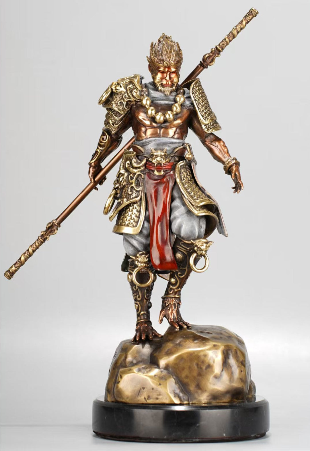 Sun Wukong Brass Statue 19cm x 31cm x 40cm Main image