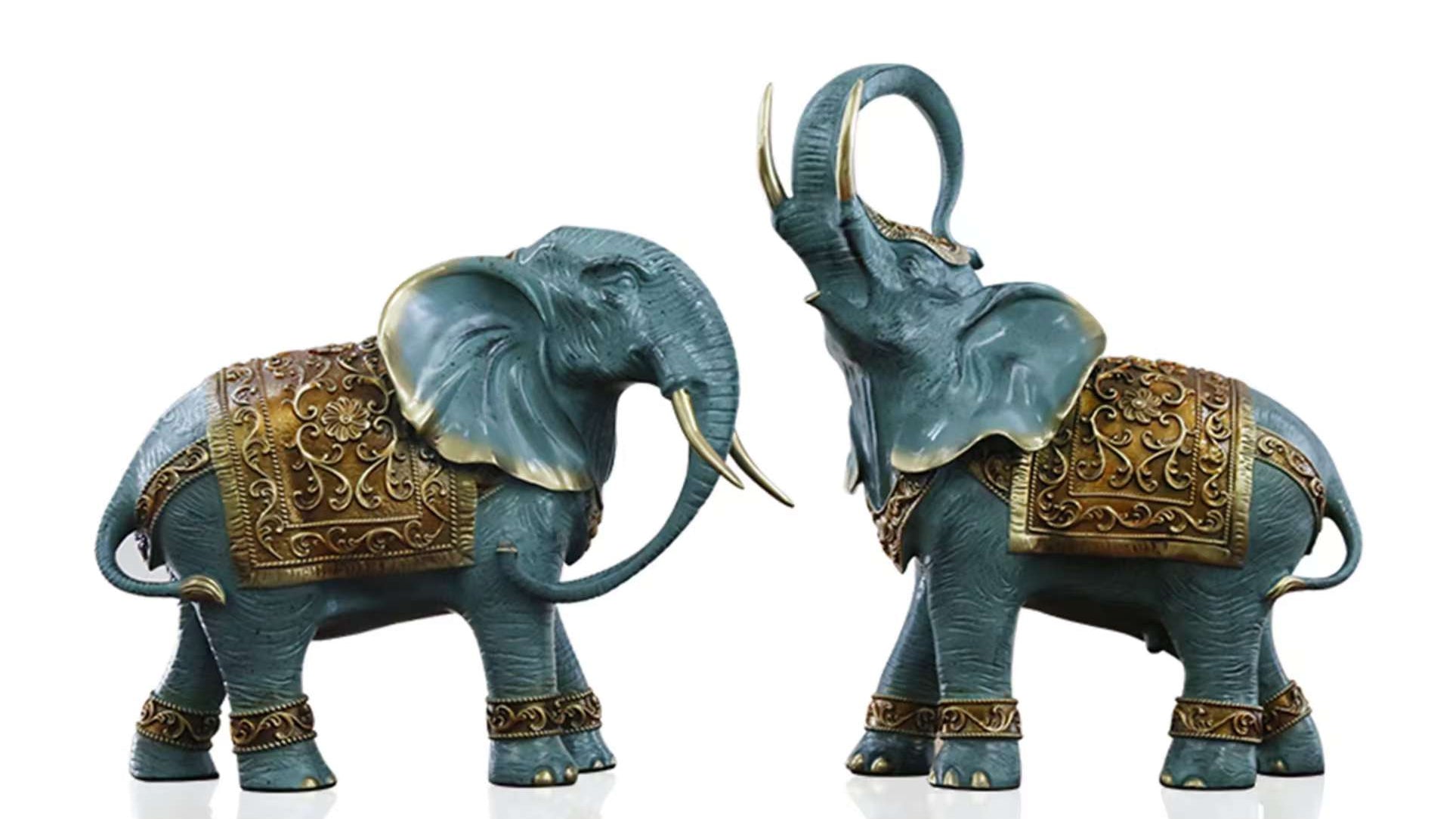 Brass Elephant Pair 48cm x 27cm x 54cm Main image