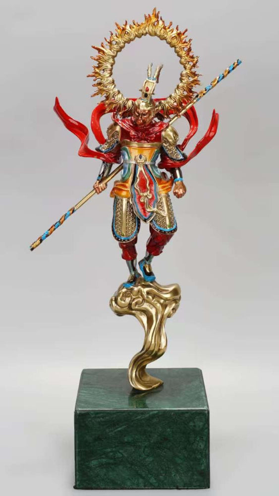 Brass Sun Wukong Statue 35 x 25 x 70 cm
