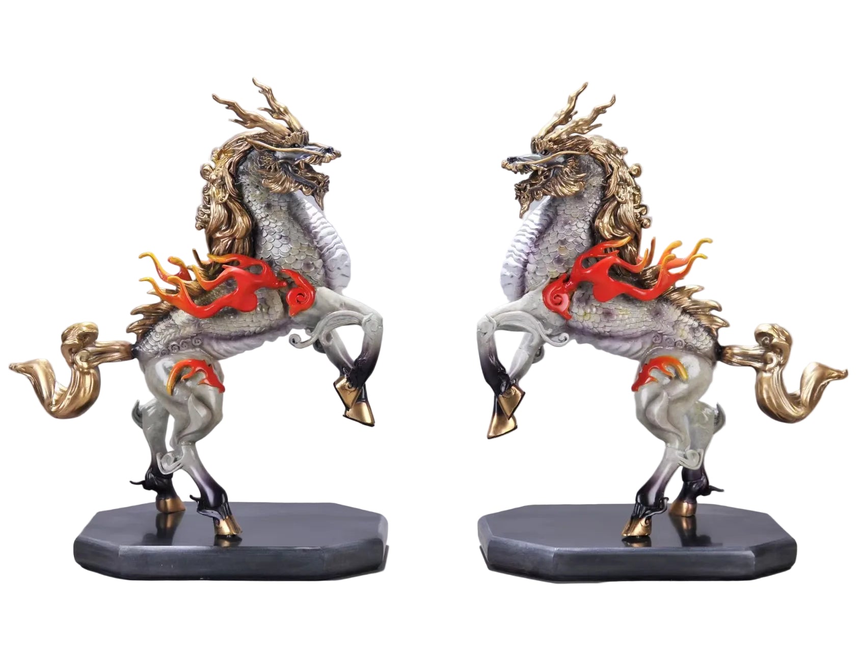 Brass Kirrin Pair Statue 38 x 19 x 50 cm