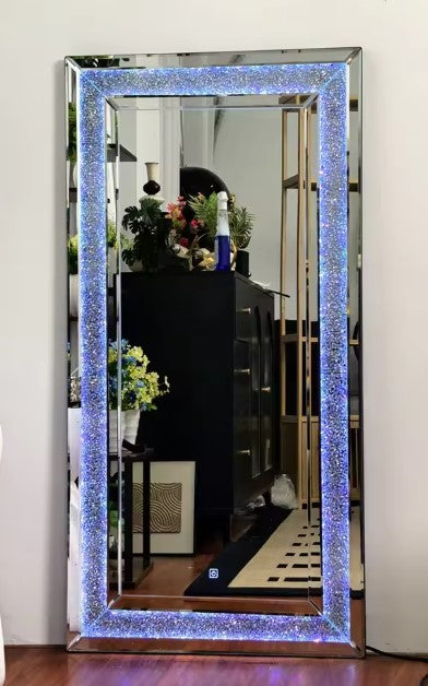 Floor Mirror with Stand Light Crystal 70 cm x 1.7 m Main image