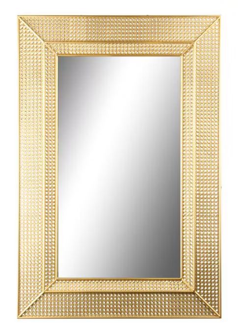 Wall Mirror Rattan Look Rectangle 60 x 90 cm Main image