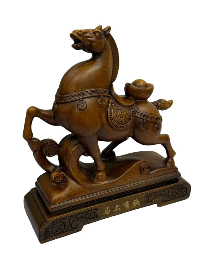 Resin Horse on Stand Statue 25cm Main image