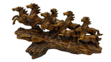 Resin 8 Horses on Stand Statue