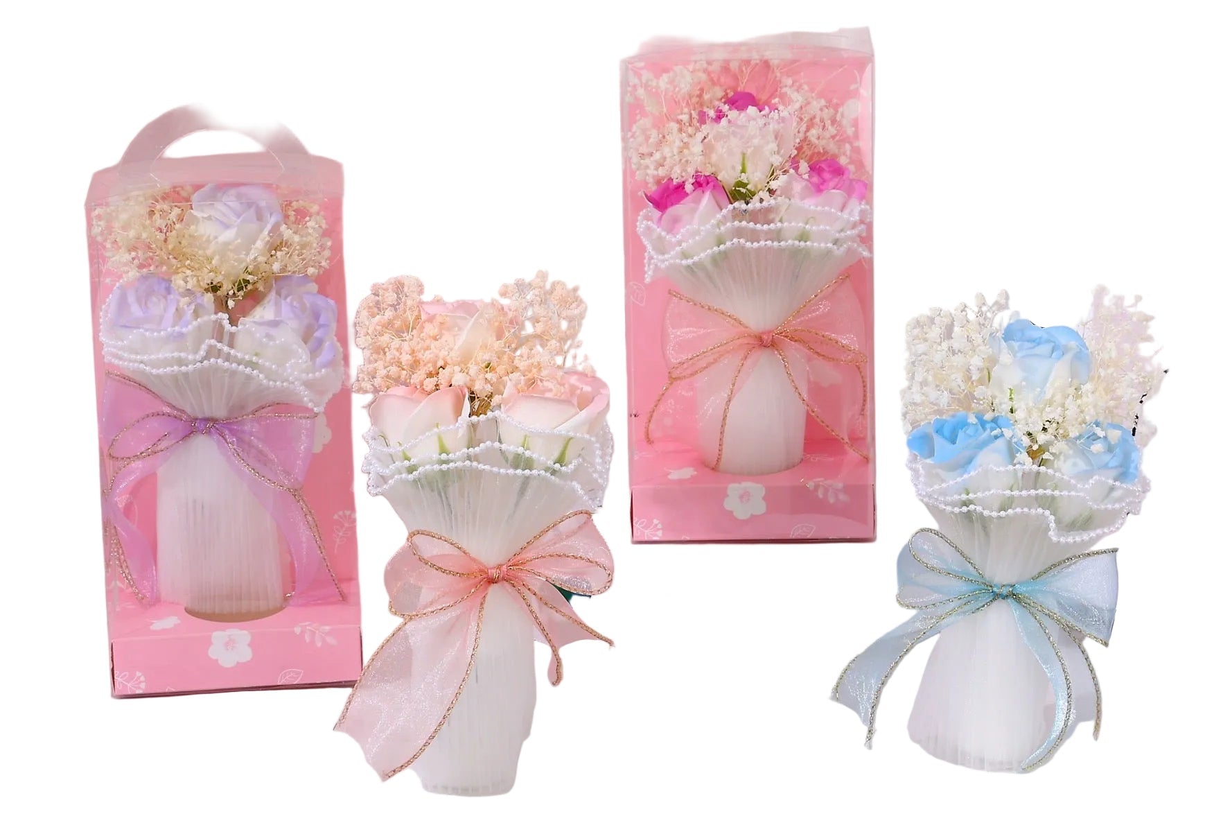 Flower Gift Rose Baby Breath Main image