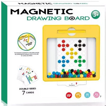 Kids Magnetic Drawing Board with Colour Pegs Main image