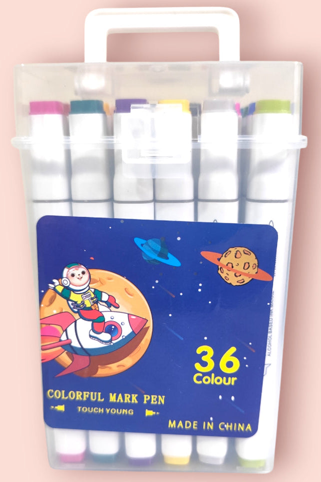 36 Piece Colour Marker Pen Set