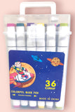 36 Piece Colour Marker Pen Set