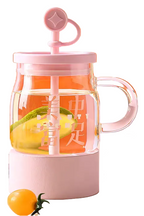 850ml Glass Water Mug with Straw