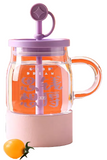 850ml Glass Water Mug with Straw