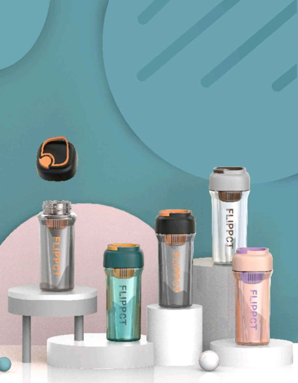 550ml Water Bottle with Top Strap & Square Lid - YDJ-0824