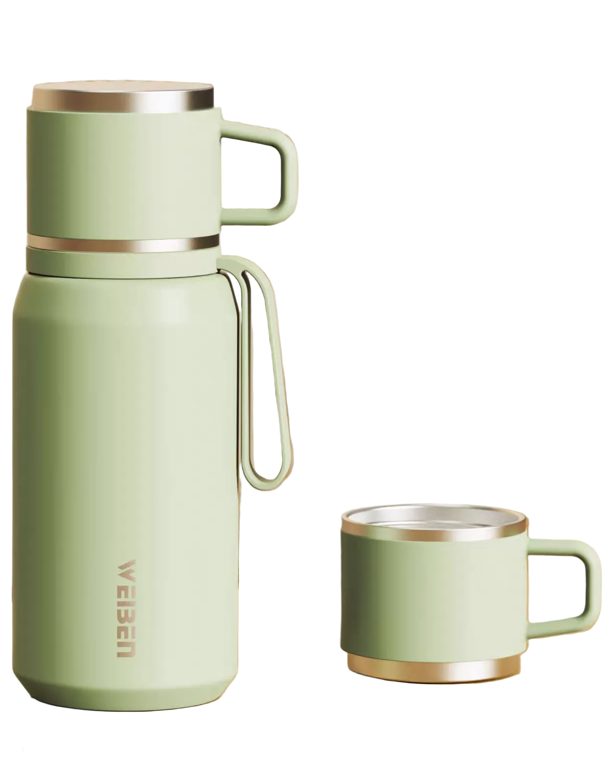 600ml Water Flask with Cup & Strap