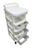 4 Tier Storage Drawer Rack on Wheels