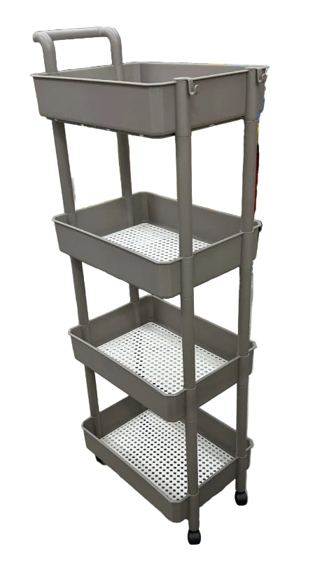 4 Tier Rolling Storage Tray Rack 41 x 30.5 x 112 cm Main image