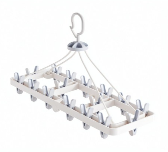 Clothes Drying Rack with Hidden Pegs