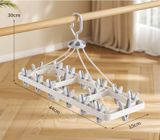 Clothes Drying Rack with Hidden Pegs