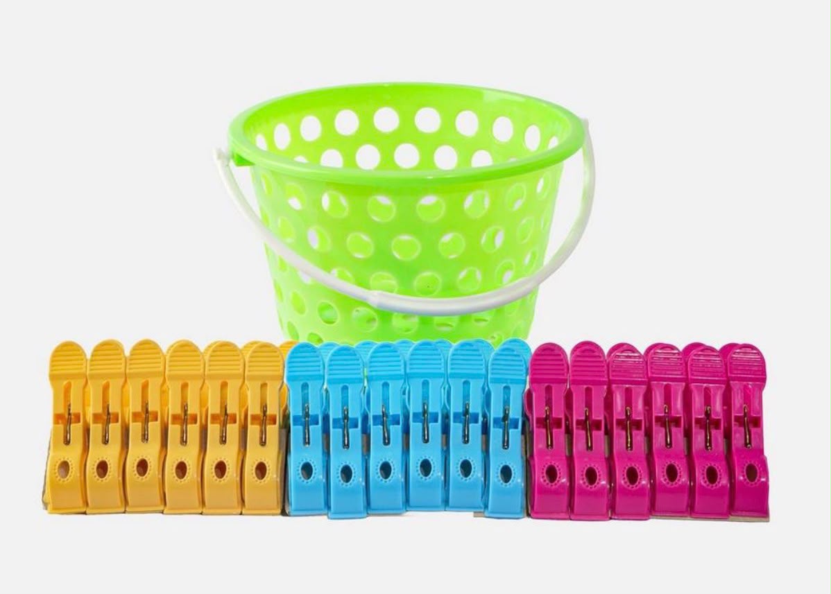 36-Piece Clothes Peg Set with Basket Main image