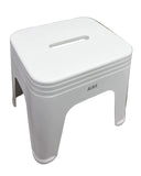 Short Square Stool with Oval Handle