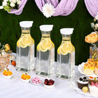1600ml Clear Square Water Flask - Thin Neck