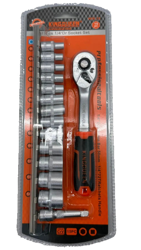 KINGQUEEN 1/4 Inch Ratchet Set with Bar Main image