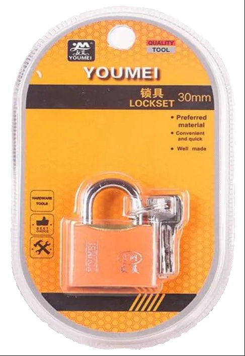 30mm Orange Lock with Key