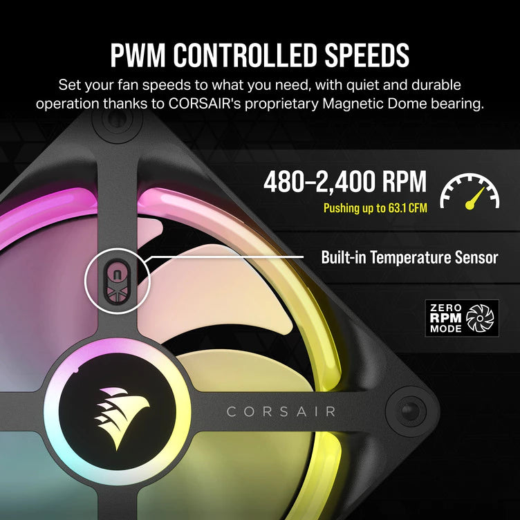 Corsair Icue Link Qx120 Rgb 120mm Pwm PC Fan Expansion Kit