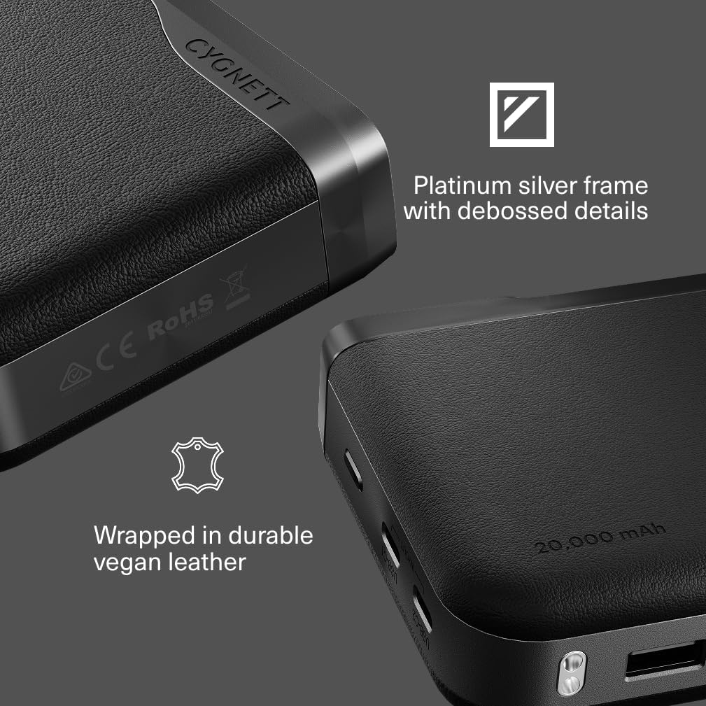 Cygnett ENCORE Power Bank 20,000mAh, 65W Fast Charging