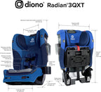 Diono Radian 3R, 3-in-1 Convertible Car Seat, Rear Facing & Forward Facing, 10 Years 1 Car Seat, Slim Fit 3 Across, Blue Sky