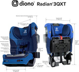 Diono Radian 3R, 3-in-1 Convertible Car Seat, Rear Facing & Forward Facing, 10 Years 1 Car Seat, Slim Fit 3 Across, Blue Sky