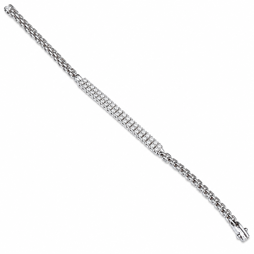 750WG Diamond Bracelet 9.15G