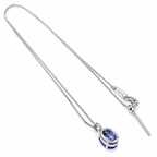 PT850 PT900 Tanzanite 1.626CT Pendant Necklace 3.1G 46cm