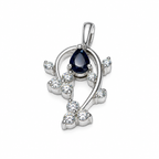 750WG Blue Sapphire And Diamond Pendant 2.6GM